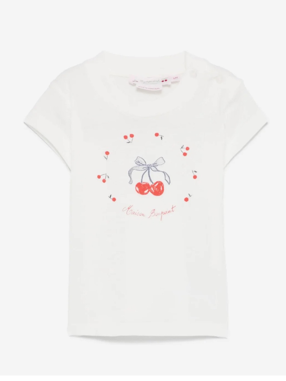 BONPOINT White Girls' Cherry Graphic Tee